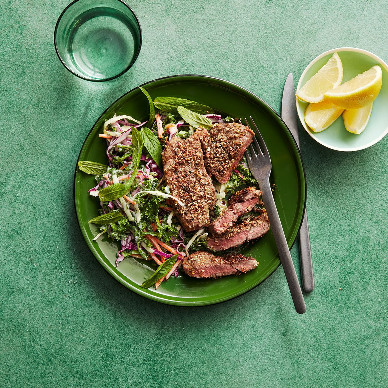 Dukkah crusted spring lamb